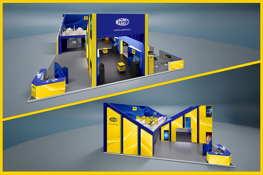 Rendu du stand Magneti Marelli Parts & Services à Automechanika 2026